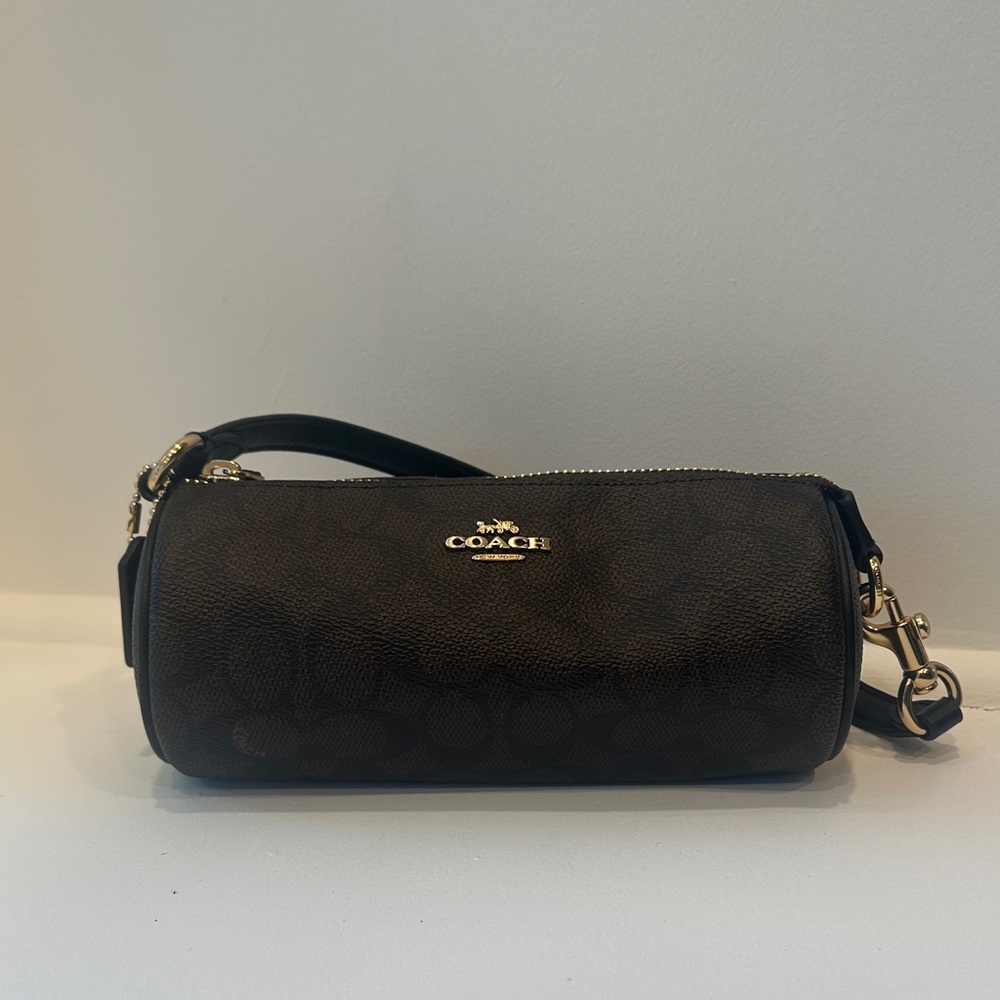 Coach Dark Brown Crossbody Barrel Bag